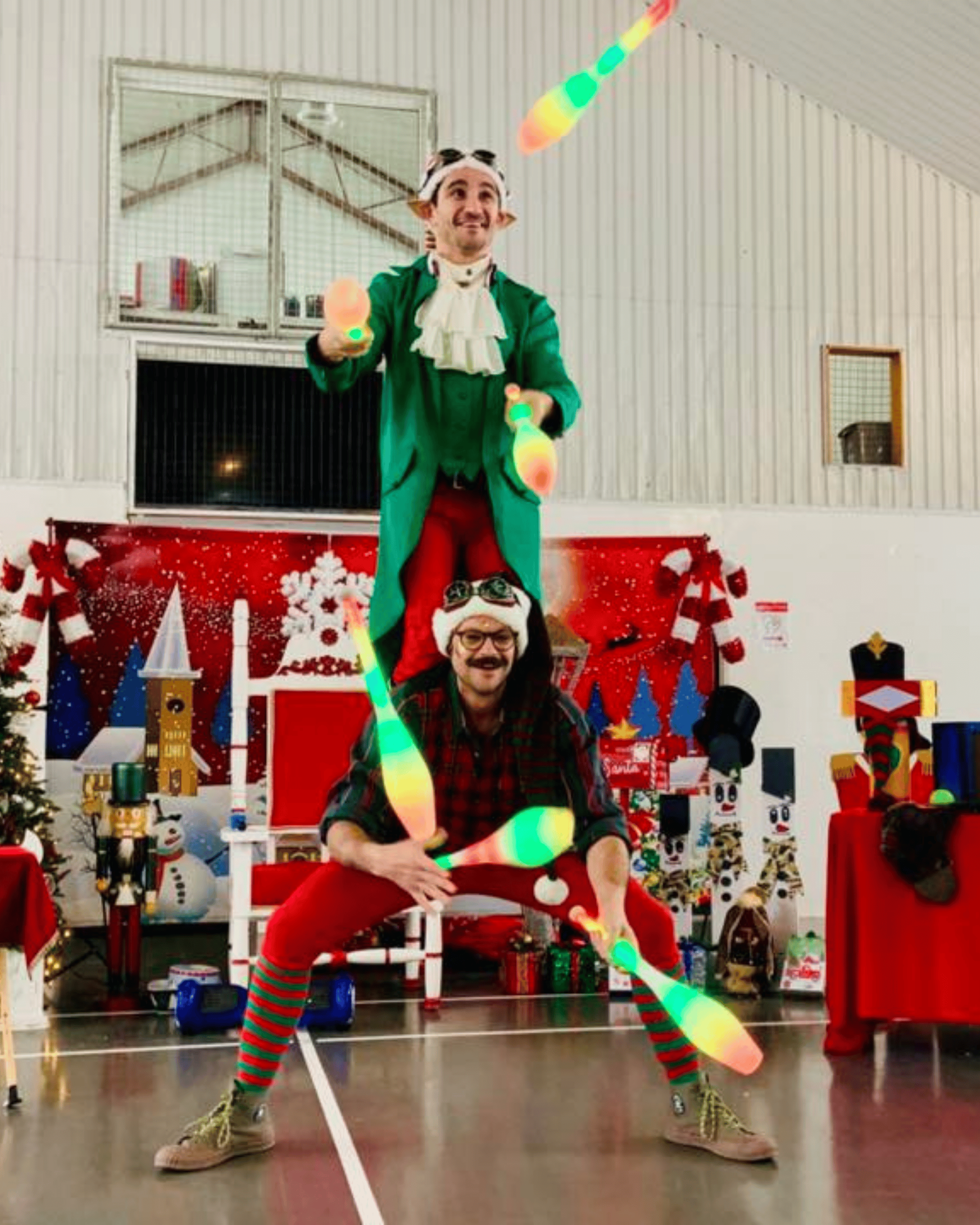 Animation de cirque de Noël.